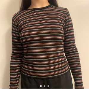 Brandy Melville black stripped long sleeve sweater